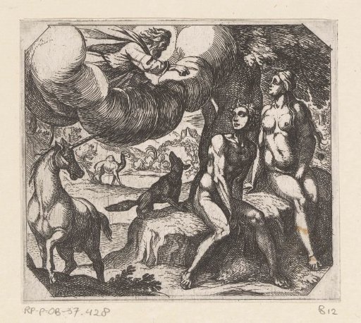God reproaches Adam and Eve for their disobedience