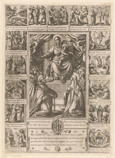 Mary with Child on Throne with Saint Dominic and Saint Catherine of Siena