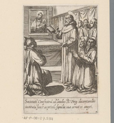 Saint Philip leads prayer as head of the Servites