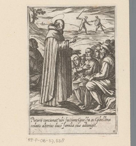 Saint Philip establishes peace between the Guelphs and Ghibellines