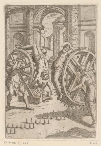 Torture with a Wheel of Sharp Points and Flames