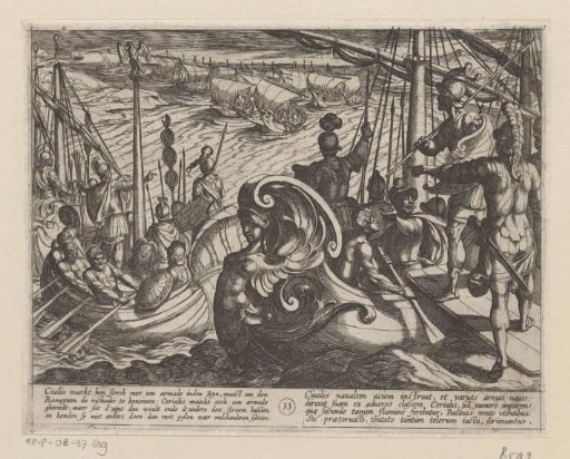 Dutch and Roman ships on the Rhine