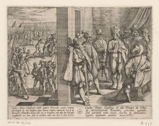 Secret meeting of Civilis with other leaders from Trier