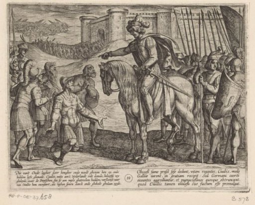 Men from the fort surrender to Julius Civilis