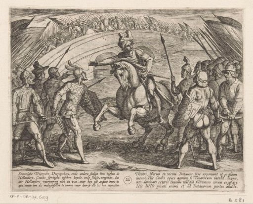 Julius Civilis separates the German and Dutch troops
