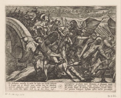Surprise attack on the Roman camp on the Moselle