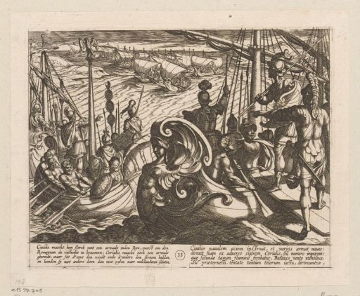 Batavian and Roman fleets on the Rhine, 69-70