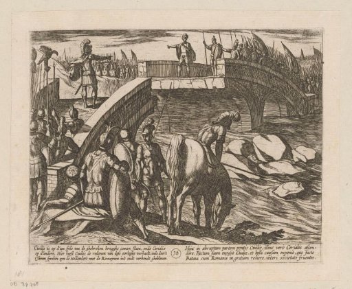 Civilis and Cerialis negotiate on the broken bridge, 69-70