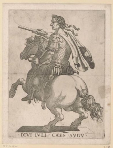 Emperor Julius Caesar on horseback