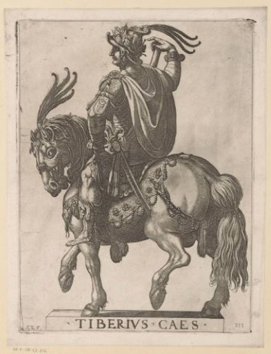 Emperor Tiberius on horseback