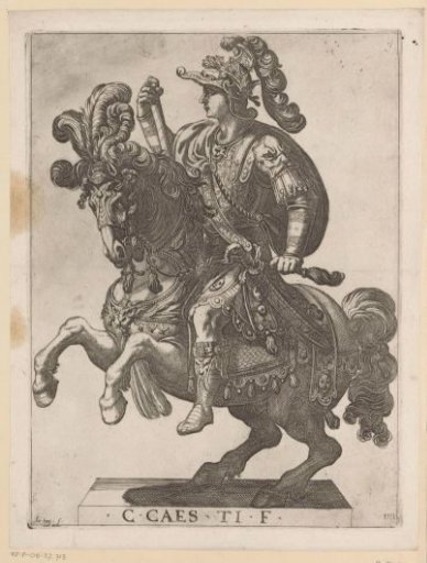 Emperor Caligula on horseback