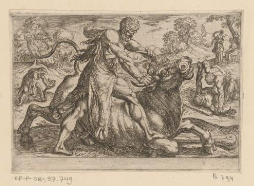 Hercules Wrestles with Achelous