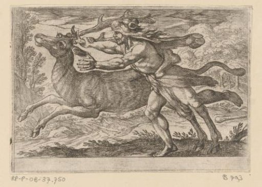 Hercules Catches the Arcadian Stag