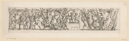 Frieze with Putti Making Wine and Offering to Priapus