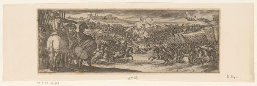 Two armies attacking each other