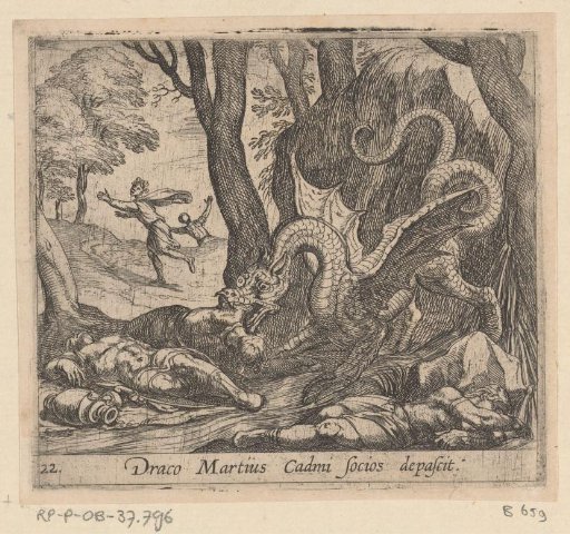 Companions of Cadmus Devoured by a Dragon