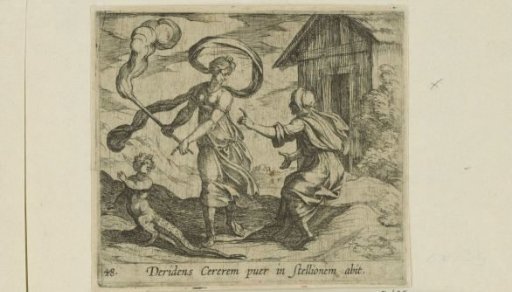Ceres turning Ascalabus into a lizard