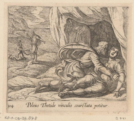 Peleus omhelst Thetis
