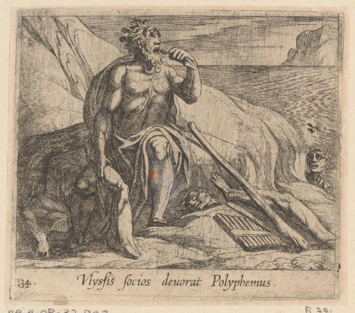 Polyphemus Eats the Men of Odysseus While Achaemides Watches
