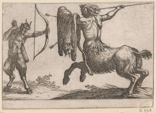 A Centaur Attacking a Satyr
