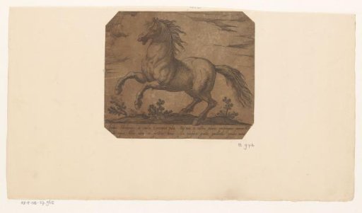 Rearing horse, turned to the left