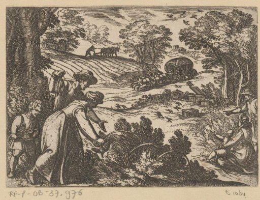 Bird hunters with various traps and snares