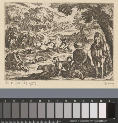 Hunters hunting rabbits