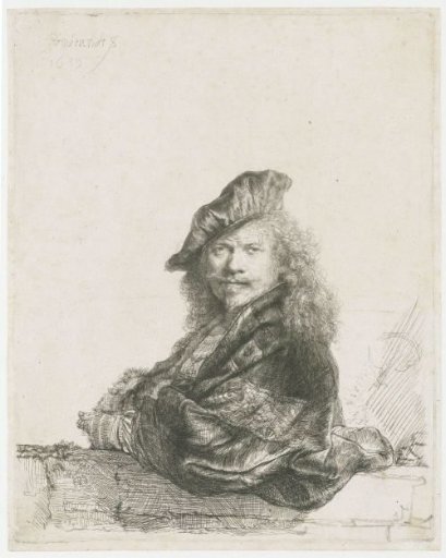 Self-portrait, Leaning on a Stone Sill