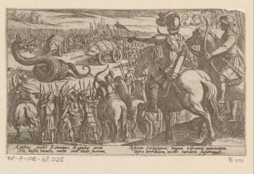 Army Fighting a Giant Snake