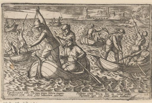 Fishermen Catching Tuna with Spears