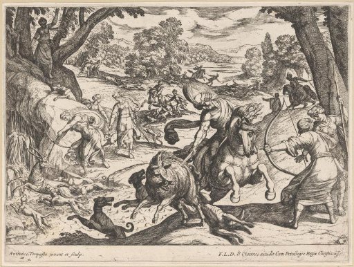 Hunting of wild boars and stags