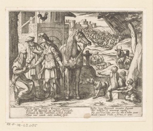 Illustration to Canto VII of Tasso's 'Gerusalemme Liberata'