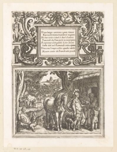 Illustration to Canto VII of Tasso's 'Jerusalem Delivered'