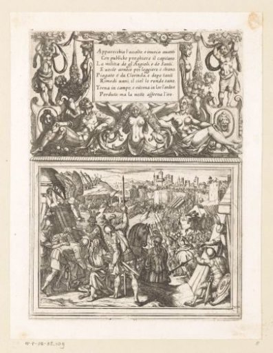 Illustration to Canto XI of Tasso's 'Jerusalem Delivered'