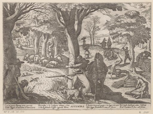 November: bird hunting and felling trees (Sagittarius)