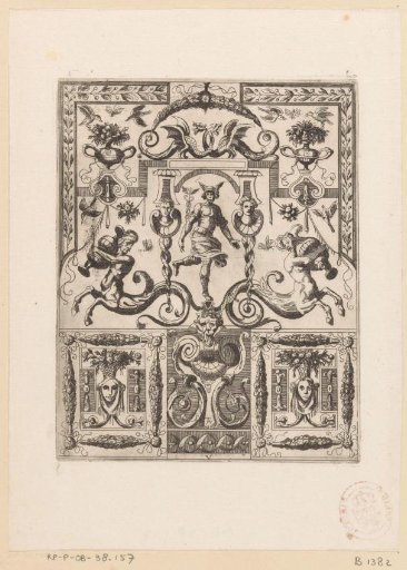 Grotesque ornament with Mercury in the center