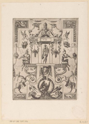 Grotesque ornament with the god Apollo in the center
