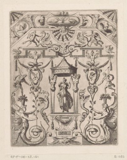 Grotesque ornament with the goddess Juno in the center