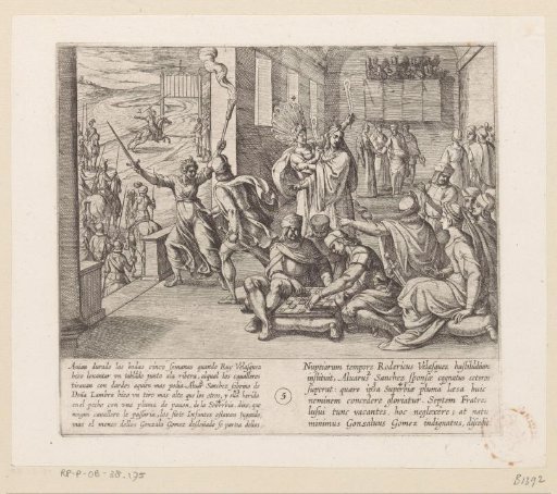 During the wedding, Doña Lambra challenges the knights to surpass her nephew in the jousting