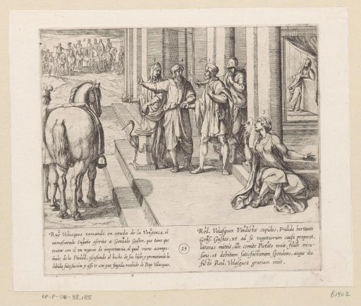 Gonzalo Gustos visits Ruy Velazquez to promise satisfaction for the deeds of his son