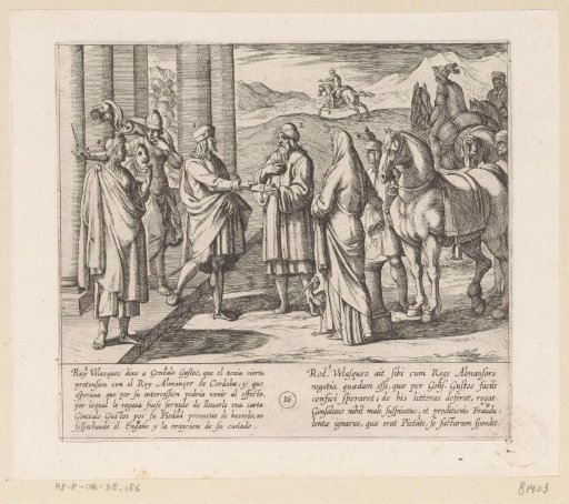 Ruy Velazquez asks Gonzalo Gustos to deliver a letter to King Almanzor of Cordoba
