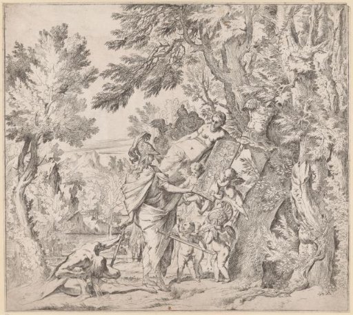 Venus presenting Aeneas with his armor