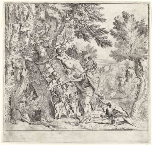 Venus presenting Aeneas with his armor