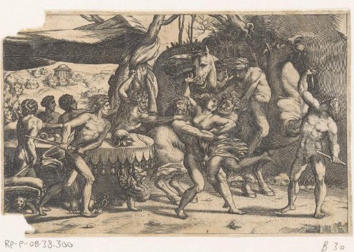 Woman Abducted by a Man and a Satyr