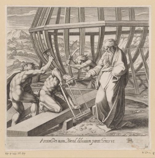 The Sons of Noah Building the Ark