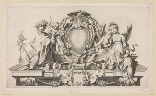 Cartouche for the coat of arms of a cardinal