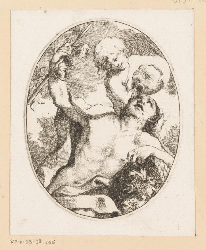 Bacchus drinking from a jug