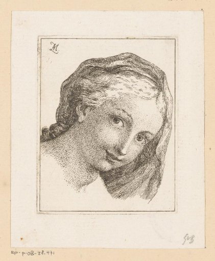 Head of a veiled woman