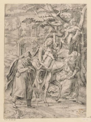 Flight into Egypt with an angel