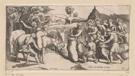 Joseph's cup discovered in Benjamin's sack of grain